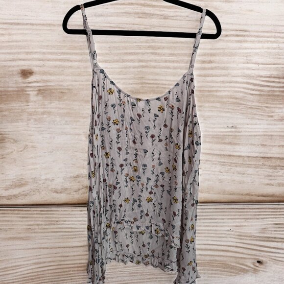 torrid - Floral Print Sharkbite Ruffle Trim Cami - Size 4 - Picture 5 of 6